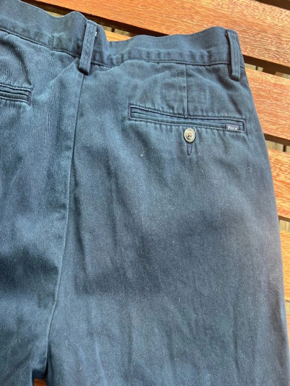 Polo Ralph Lauren navy khaki pants mens 32 x 32 cotton preppy